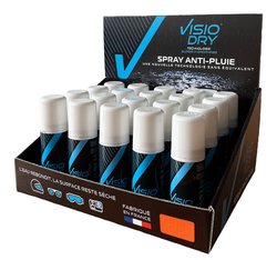 Visiodry Superhydrophobic anti-rain spray bottle, 20 pcs DISPLAY x 15 ml