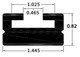 Kimpex Slides Lynx/Ski-Doo 254cm Grafit
