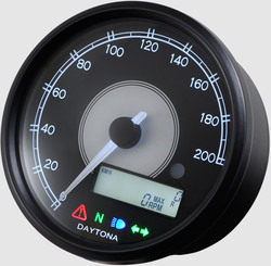 Daytona Velona 80 speedometer 0-200KM/H, black