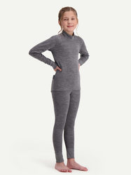 Svala Merino Extra Warm kids underwear set grey