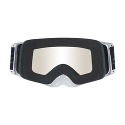 AMOQ Aster Snow Goggles Black-White Silver Mirror