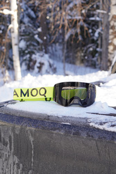 AMOQ Vision Vent+ Magnetic Skoterglasögon HiVis/Black - Smoke