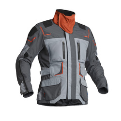 Lindstrands Textile Jacket Myrvik Light Grey/Black/Orange