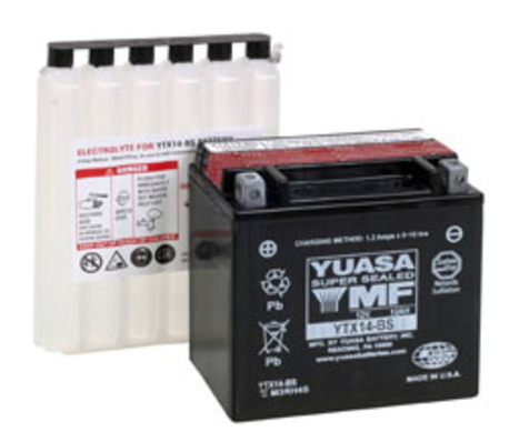 YUASA batteri YTX14-BS With acid bottle YUASA batteri YTX14-BS With acid bottle