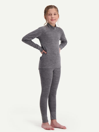 Svala Merino Extra Warm kids underwear set grey