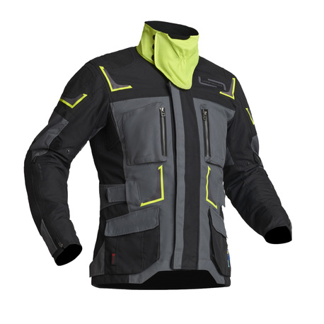 Lindstrands Textile Jacket Myrvik Grey/Black/Yellow