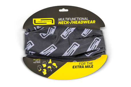 Lindstrands neck warmer Neck tube L Black/grey